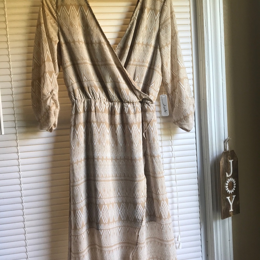 Geometric high-low dress